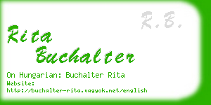 rita buchalter business card